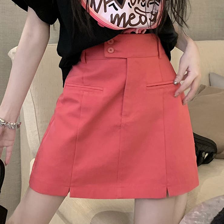 カラーデニムミニスカート 3サイズ ボトムス[品番：IK000007237