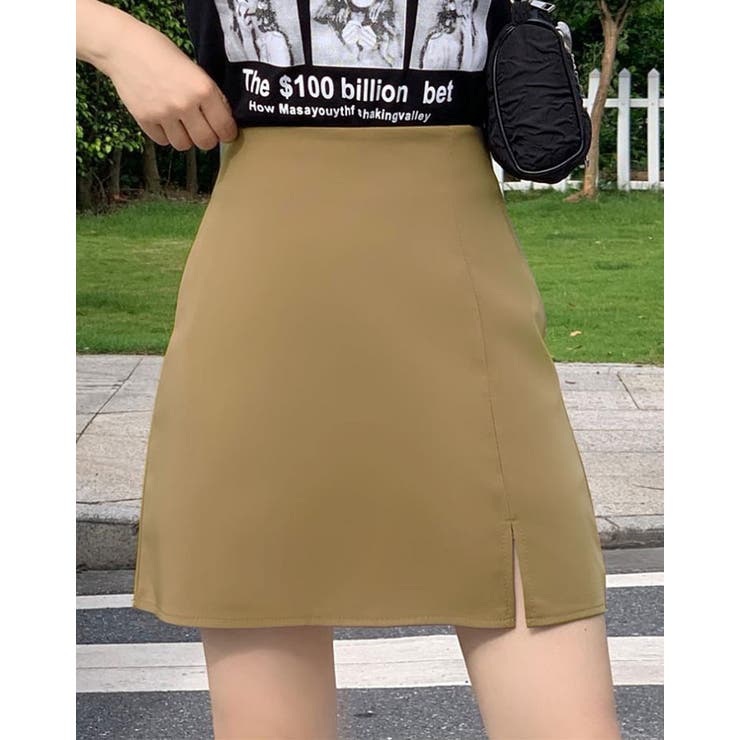 ハイウエストミニスカート 4サイズ ボトムス[品番：IK000007261