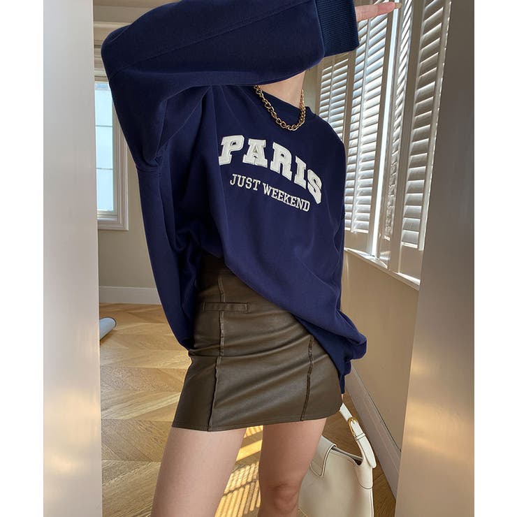 【美品】Yonfa パリススウェットプルオーバー　navy Goodwear (グッドウェア) USAコットン 無地 プルオーバー