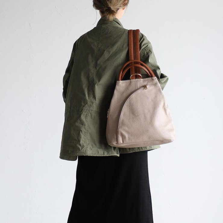 ベージュ | リュックサック 3WAY  パック レディースファッション 12-0406 | GUSCIO