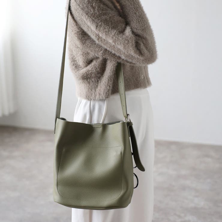 スクエア型 ショルダーバッグ  1枚革風  長さ調節可能  12-1130 | GUSCIO | 詳細画像27 