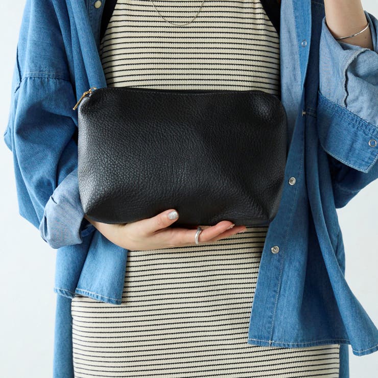 ノットハンドルトートバッグ ポーチ付き 一枚革風 12-1151 | GUSCIO | 詳細画像12 