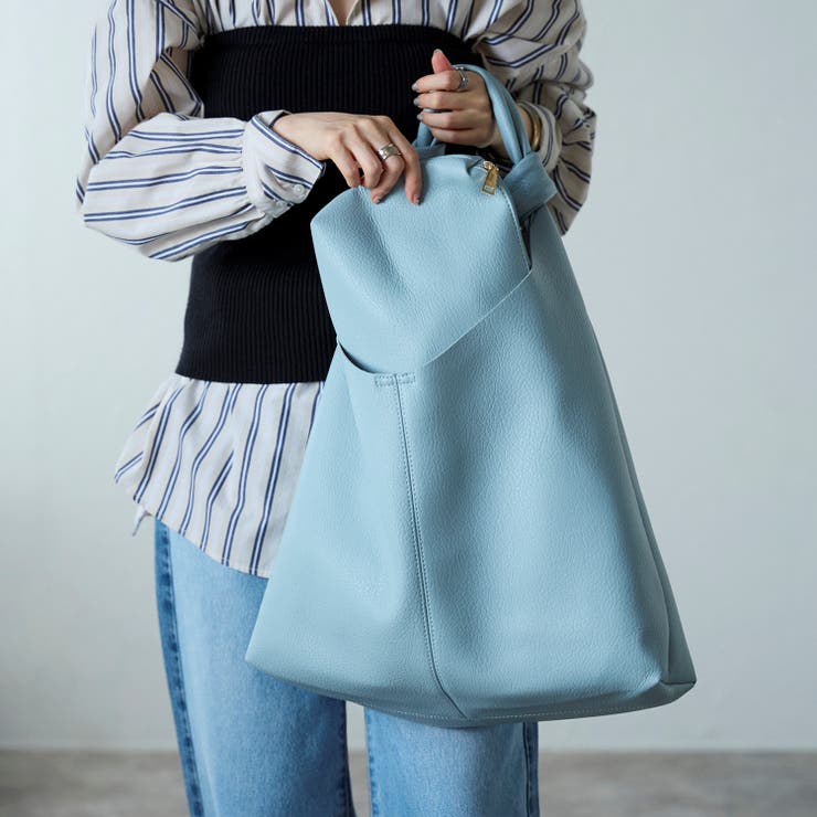 ノットハンドルトートバッグ ポーチ付き 一枚革風 12-1151 | GUSCIO | 詳細画像36 