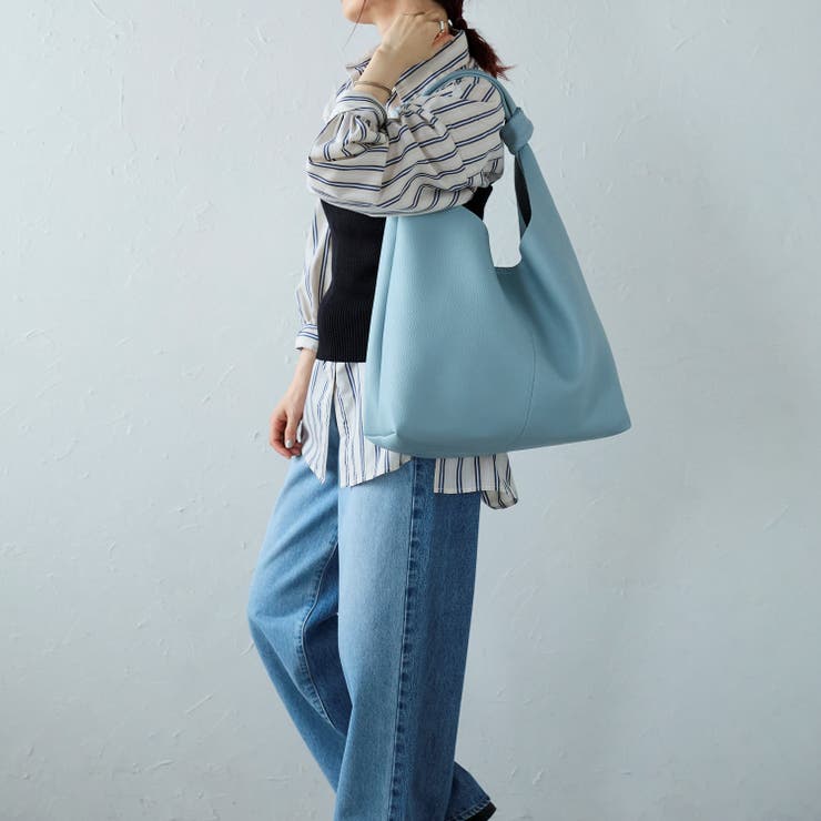 ノットハンドルトートバッグ ポーチ付き 一枚革風 12-1151 | GUSCIO | 詳細画像42 