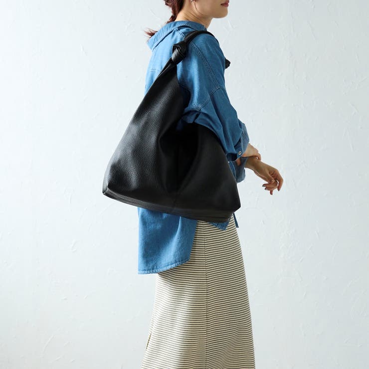 ノットハンドルトートバッグ ポーチ付き 一枚革風 12-1151 | GUSCIO | 詳細画像7 