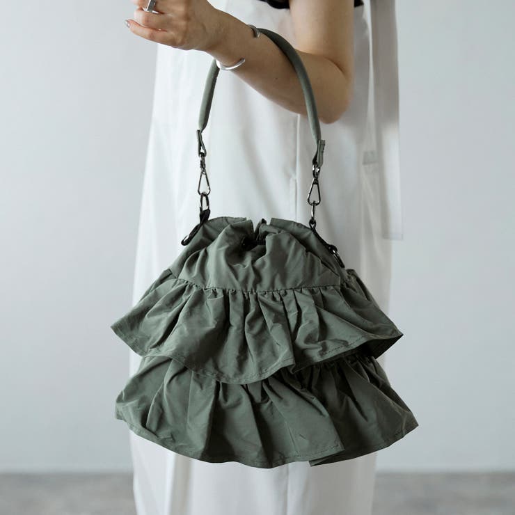 シャルレ ミニショルダーバック カーキ 2WAYショルダーバッグ/カーキ