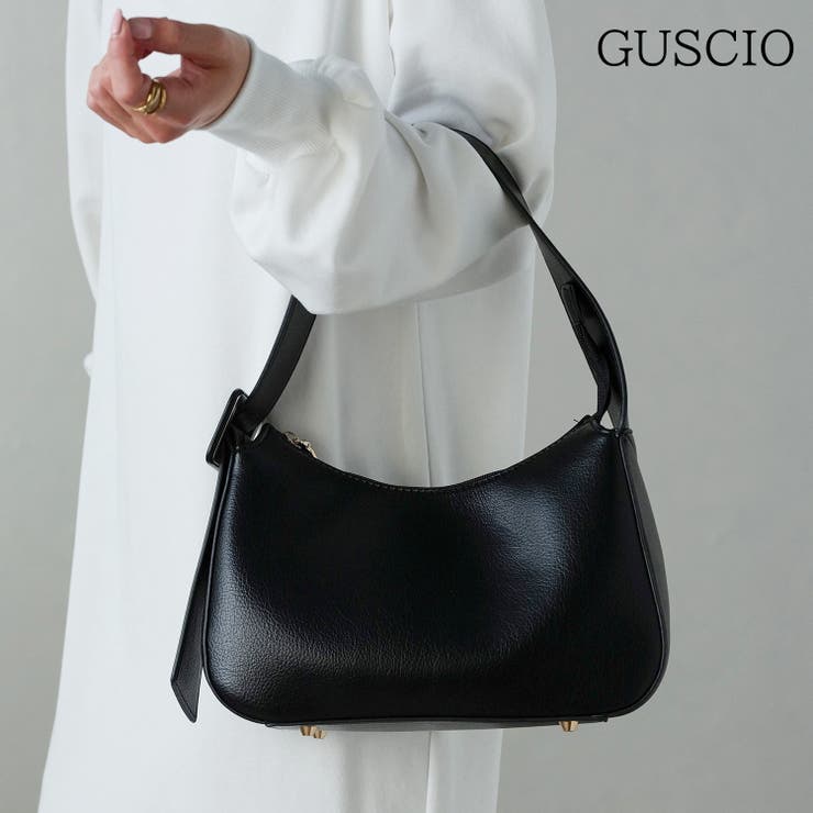 ブラック | ショルダーバッグ ハンドバッグ 超軽量 12-1176 | GUSCIO