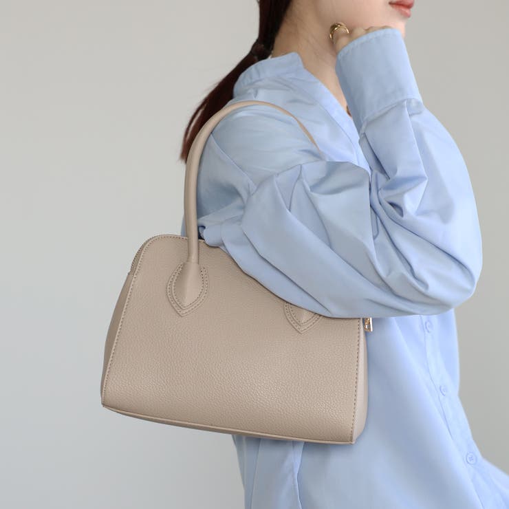 ハンドバッグ  ボストン型 三室構造 ショルダー付き 12-1187 | GUSCIO | 詳細画像8 