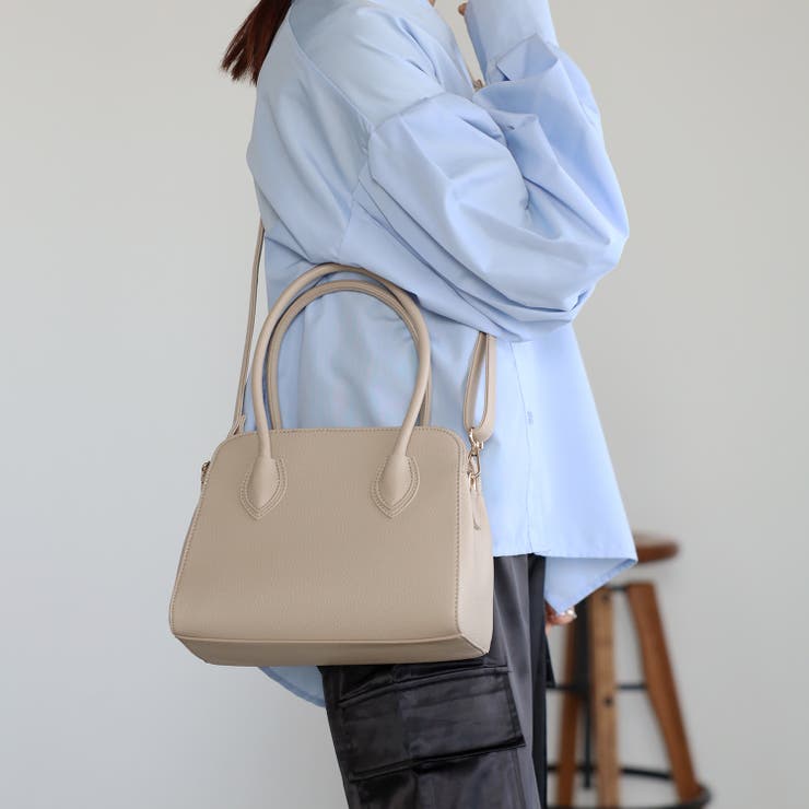 ハンドバッグ  ボストン型 三室構造 ショルダー付き 12-1187 | GUSCIO | 詳細画像10 
