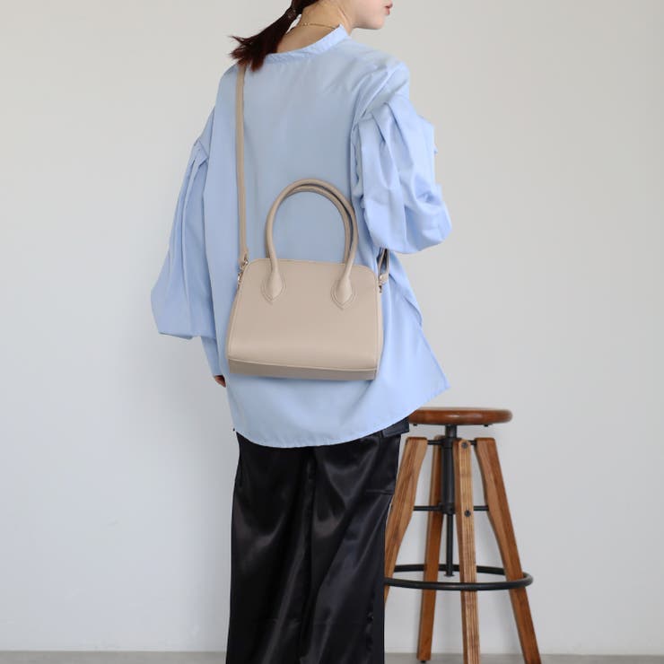 ハンドバッグ  ボストン型 三室構造 ショルダー付き 12-1187 | GUSCIO | 詳細画像15 