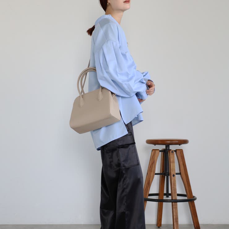 ハンドバッグ  ボストン型 三室構造 ショルダー付き 12-1187 | GUSCIO | 詳細画像16 