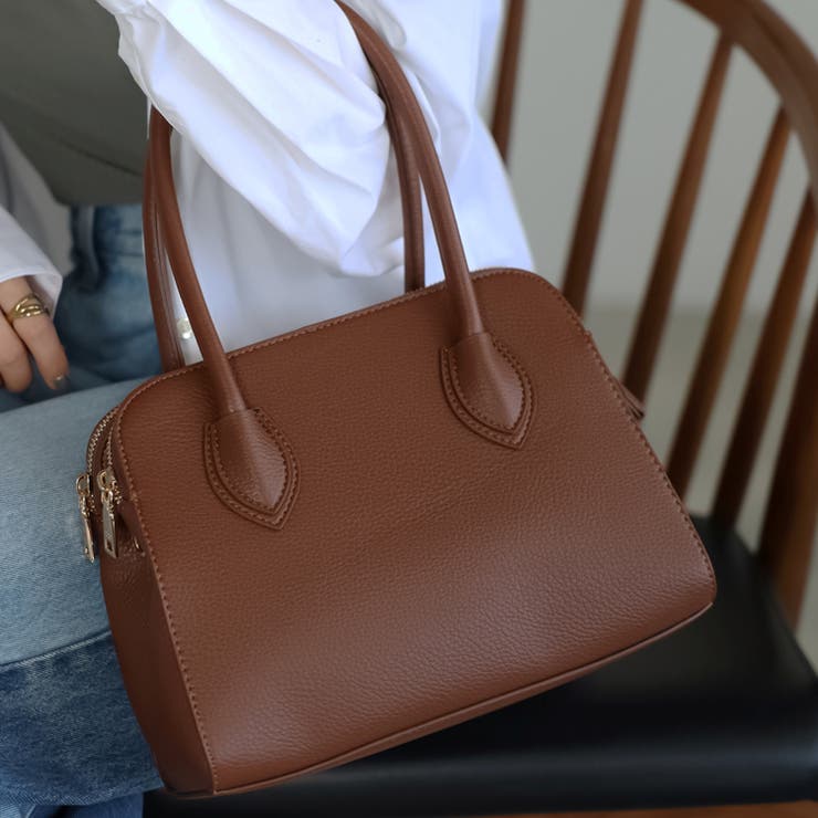 ハンドバッグ  ボストン型 三室構造 ショルダー付き 12-1187 | GUSCIO | 詳細画像27 