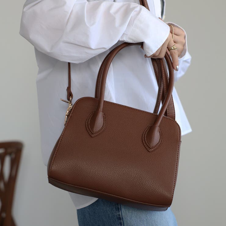 ハンドバッグ  ボストン型 三室構造 ショルダー付き 12-1187 | GUSCIO | 詳細画像32 