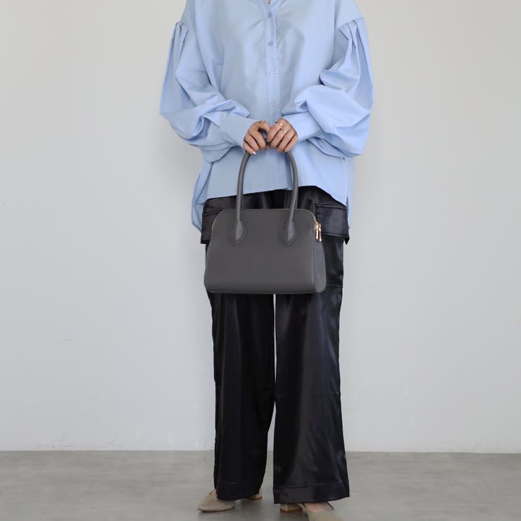 ハンドバッグ  ボストン型 三室構造 ショルダー付き 12-1187 | GUSCIO | 詳細画像3 