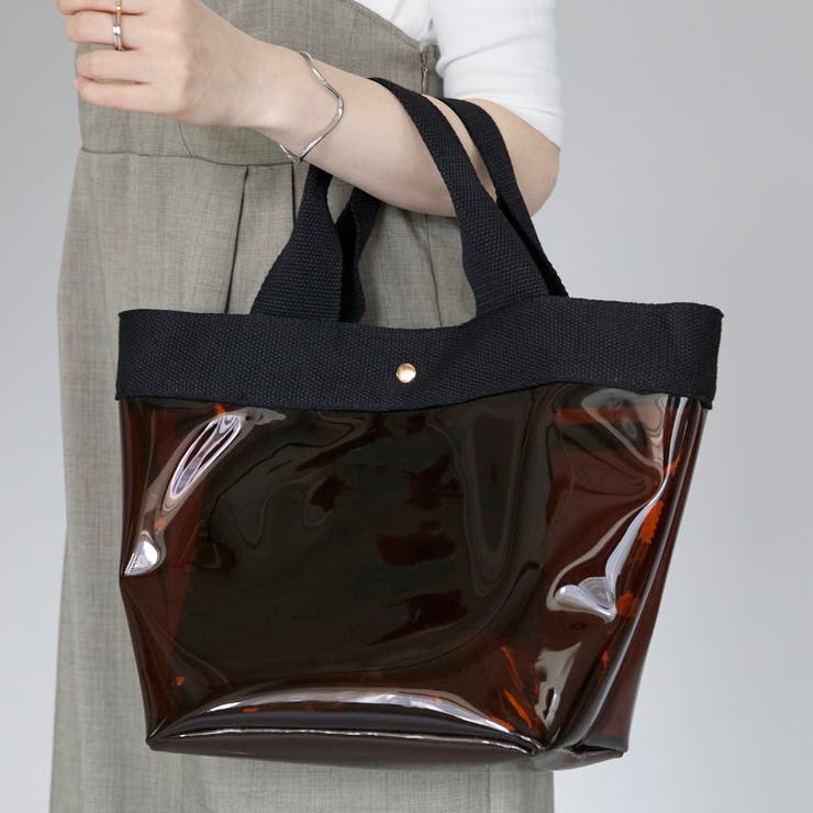 ブラウン | PVCクリアバッグ ポーチ付き 12-1189 | GUSCIO