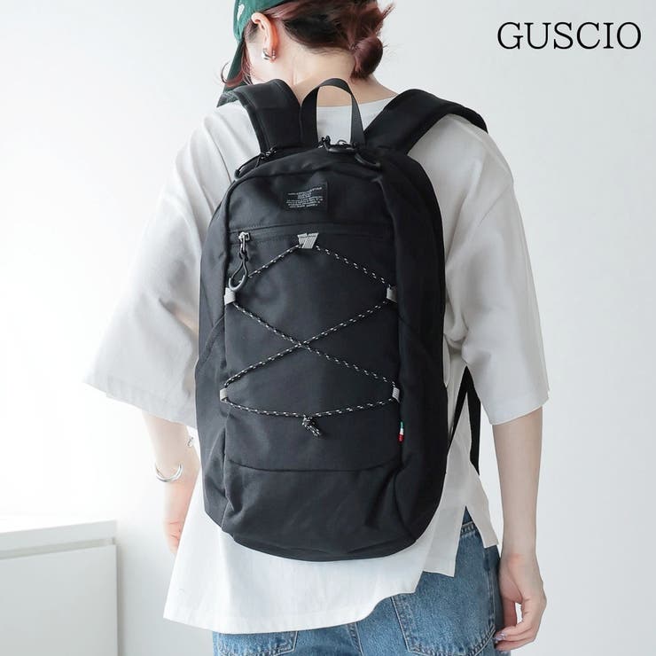 ブラック | ナイロンリュック スリム コンパクト アウトドア トレッキング1201213 | GUSCIO