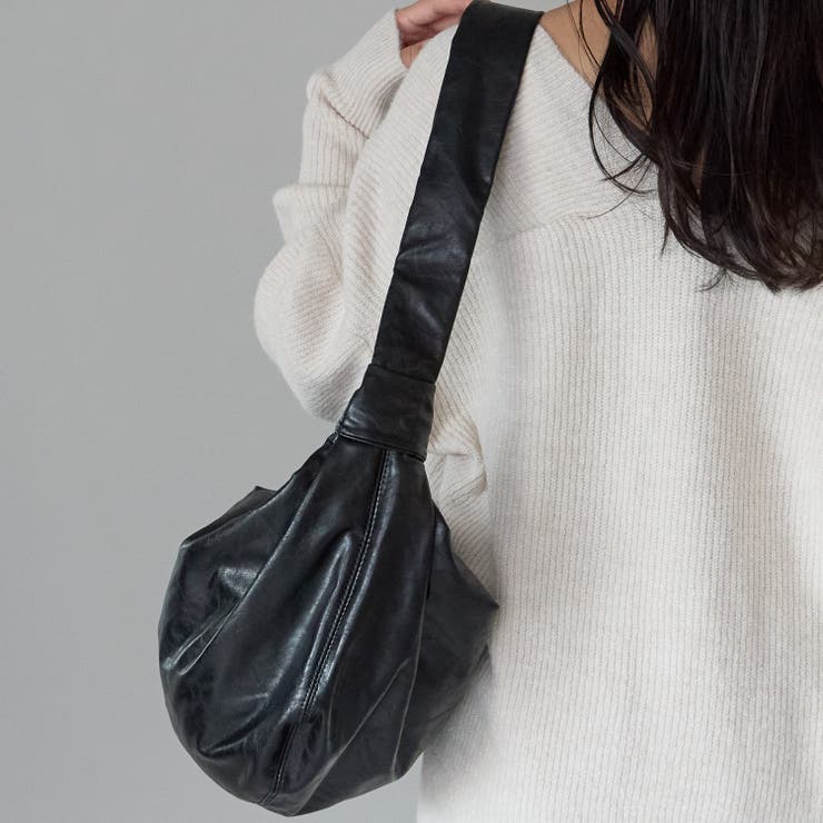 バルーン型ショルダーバッグ アンティーク風PUレザー 通勤 | GUSCIO | 詳細画像2 