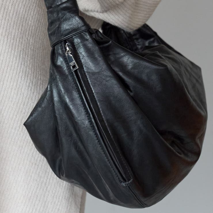 バルーン型ショルダーバッグ アンティーク風PUレザー 通勤 | GUSCIO | 詳細画像3 