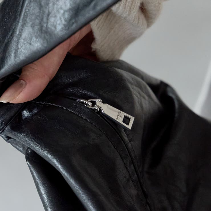 バルーン型ショルダーバッグ アンティーク風PUレザー 通勤 | GUSCIO | 詳細画像6 