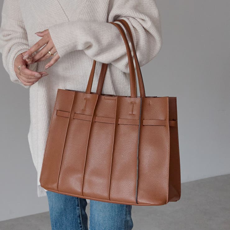 プリーツトートバッグ ベルトモチーフ A4 通勤 通学 軽量 12-1227 | GUSCIO | 詳細画像10 