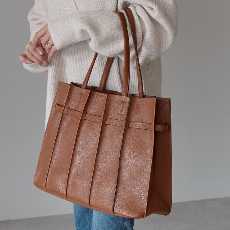 プリーツトートバッグ ベルトモチーフ A4 通勤 通学 軽量 12-1227 | GUSCIO | 詳細画像11 