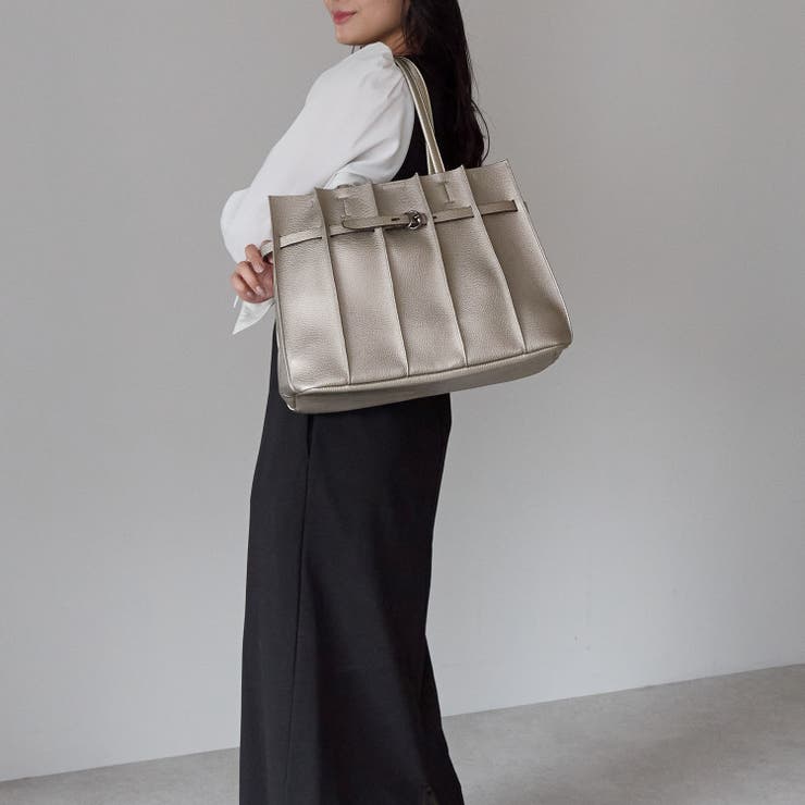 プリーツトートバッグ ベルトモチーフ A4 通勤 通学 軽量 12-1227 | GUSCIO | 詳細画像24 