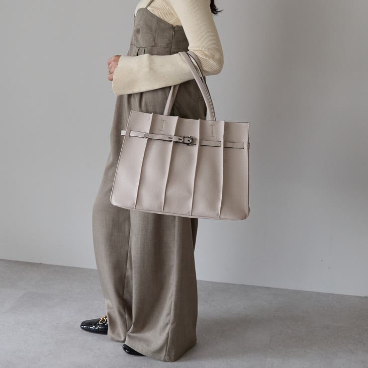 プリーツトートバッグ ベルトモチーフ A4 通勤 通学 軽量 12-1227 | GUSCIO | 詳細画像32 