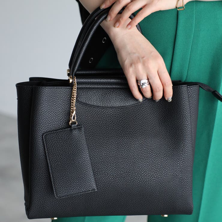 雑誌oggi掲載 あおりポケット付き収納便利 2wayトートバッグ | GUSCIO | 詳細画像23 