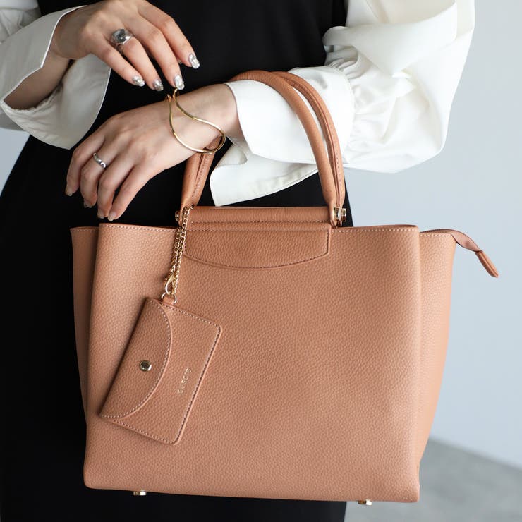 雑誌oggi掲載 あおりポケット付き収納便利 2wayトートバッグ | GUSCIO | 詳細画像29 