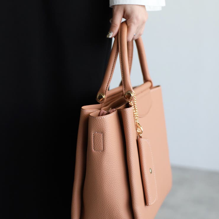 雑誌oggi掲載 あおりポケット付き収納便利 2wayトートバッグ | GUSCIO | 詳細画像30 