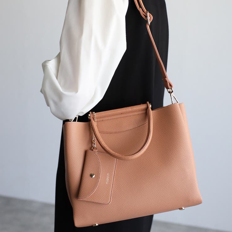 雑誌oggi掲載 あおりポケット付き収納便利 2wayトートバッグ | GUSCIO | 詳細画像31 