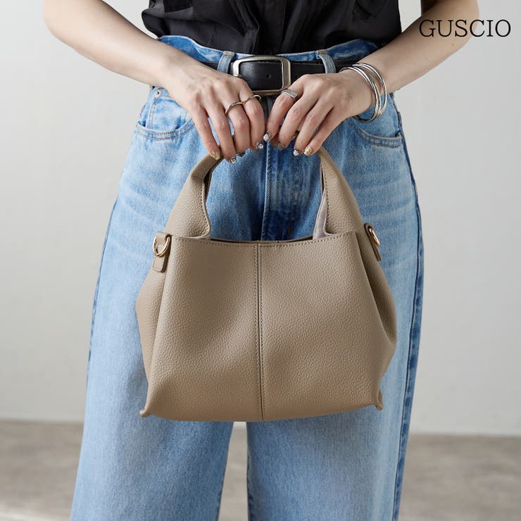 牛革 ハンドバッグ レザー ショルダーバッグ 2WAY 18-1195 | GUSCIO | 詳細画像1 