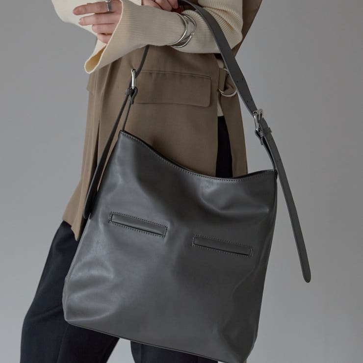 グレー | ワイドハンドルトートバッグ A4サイズ  PT-411 | GUSCIO