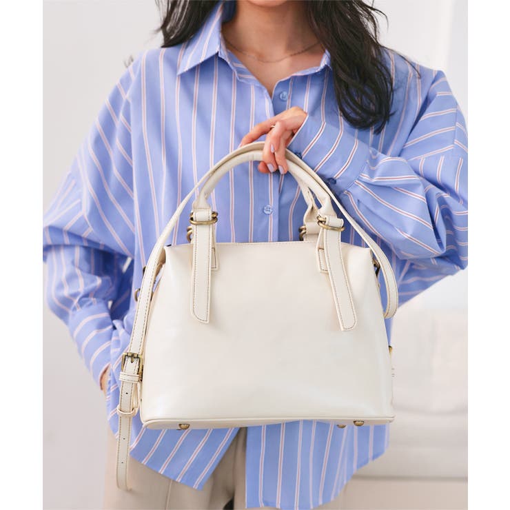 アイボリー | スクエアボストンバッグ［B1672］ スクエアボストンバッグ レディース | KOBE LETTUCE