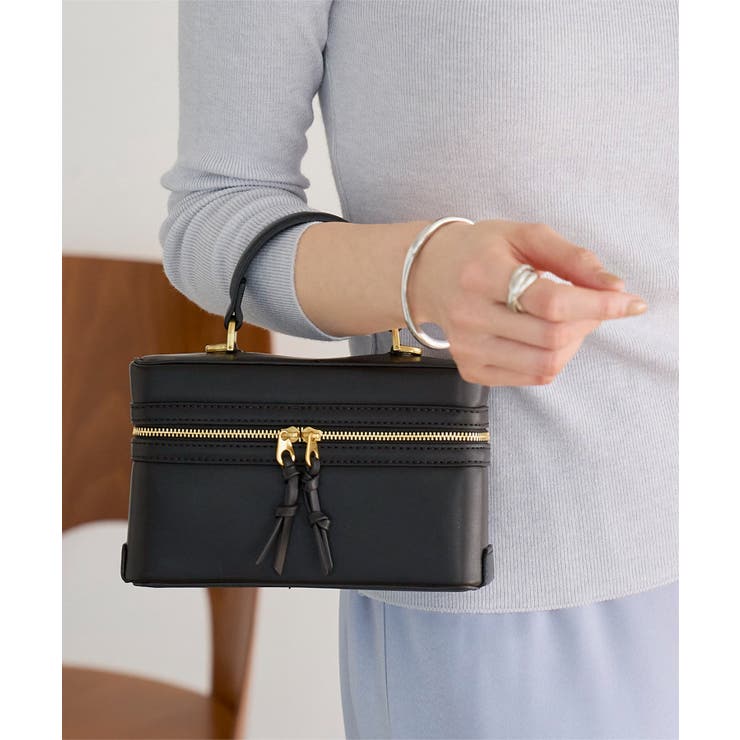 ブラック | ミニバニティショルダーバッグ［B1675］ ミニバッグ バニティ | KOBE LETTUCE