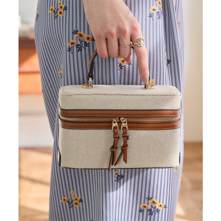 キャンバスIvory | ミニバニティショルダーバッグ［B1675］ ミニバッグ バニティ | KOBE LETTUCE