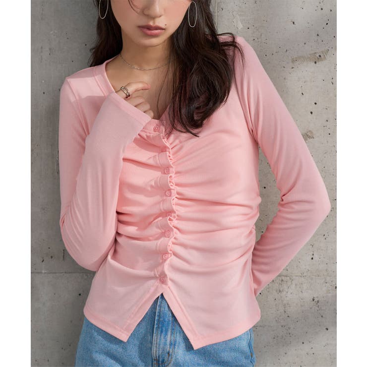 ピンク | フロントギャザートップス［C7709］ | KOBE LETTUCE