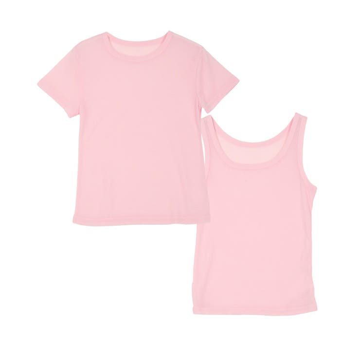 ピンク | シアーカットソータンクトップ×半袖トップスセット［C7780］ 2点セット アン… | KOBE LETTUCE