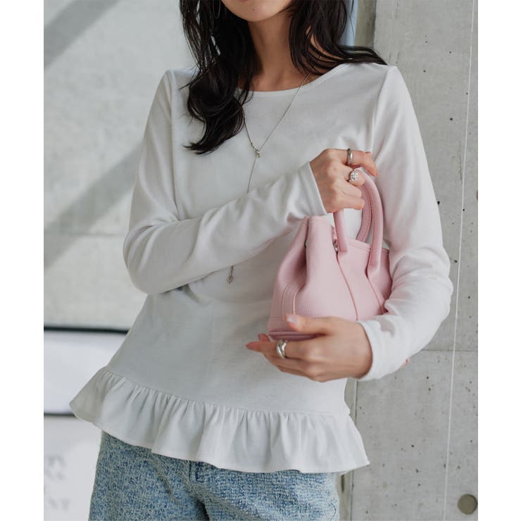 オフホワイト | フリルヘムロンT［C7795］ フリルヘム ロンt | KOBE LETTUCE