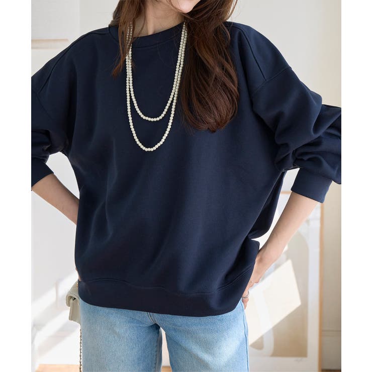 ネイビー | ボリューミースウェットトップス［C7817］ スウェット トップス | KOBE LETTUCE