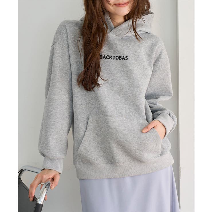 グレー | ダイバーフーディロゴトップス［C7833］ パーカー レディース | KOBE LETTUCE