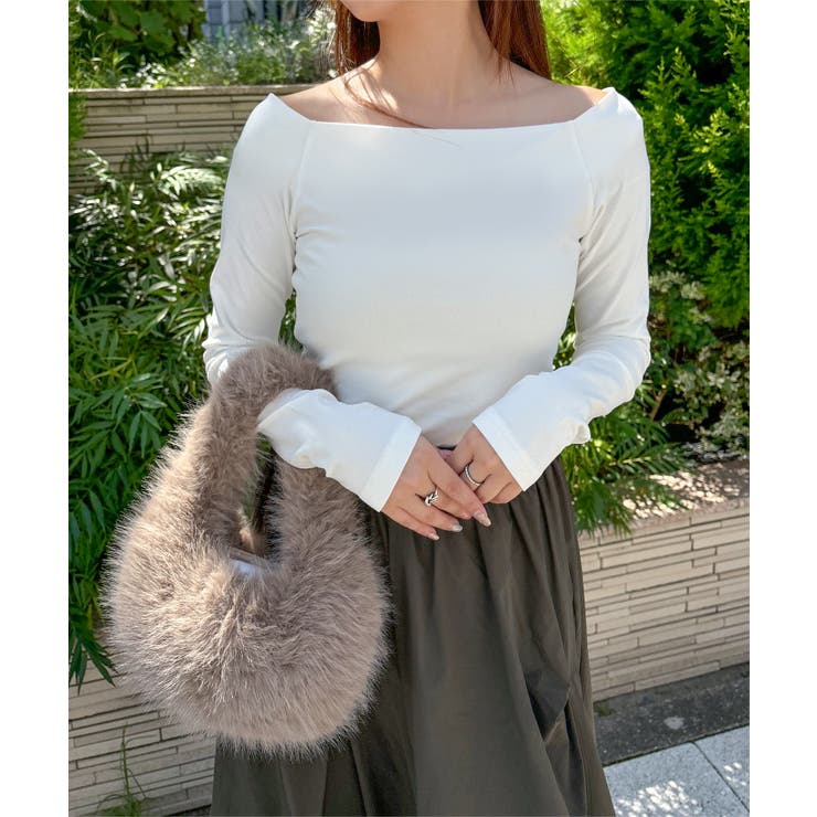 オフホワイト | [ yuiさんコラボ ]選べる2タイプ長袖 デザインカットソー［C7853］ | KOBE LETTUCE