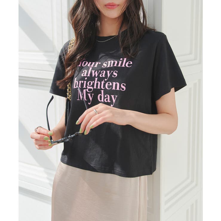 ブラック | ロゴミニTシャツ［C7854］ 半袖 tシャツ | KOBE LETTUCE