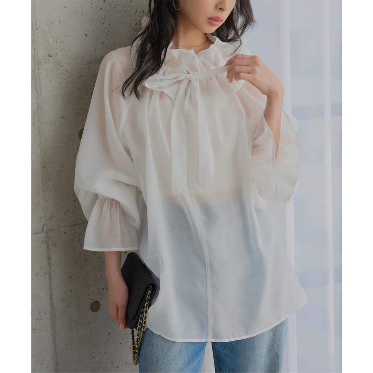 オフホワイト | シアーカフタンブラウス［C7858］ シアー カフタン | KOBE LETTUCE