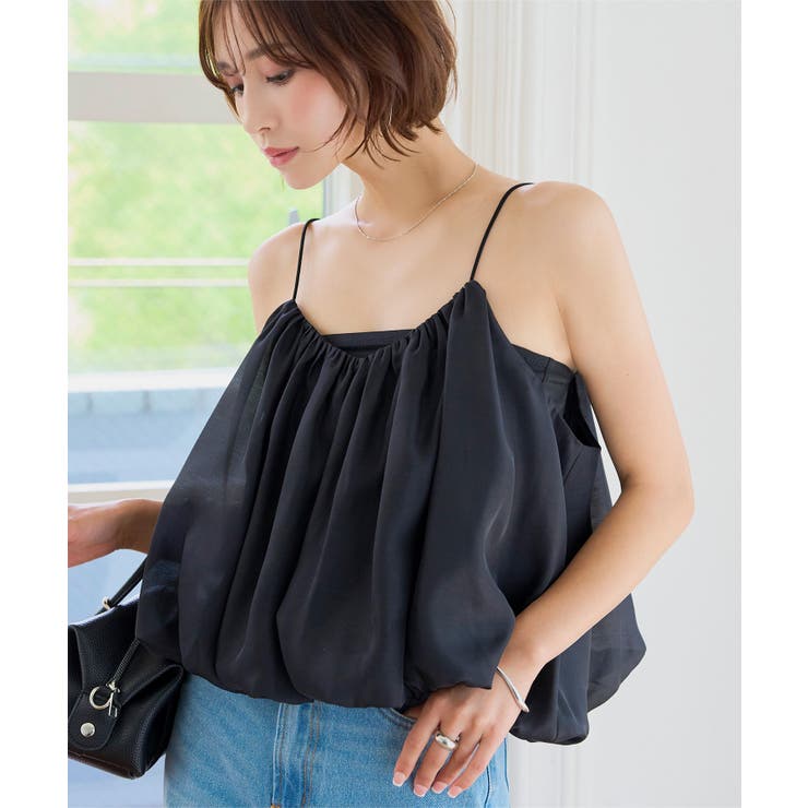ブラック | バルーンキャミトップス［C7898］ キャミトップス バルーンシルエット | KOBE LETTUCE