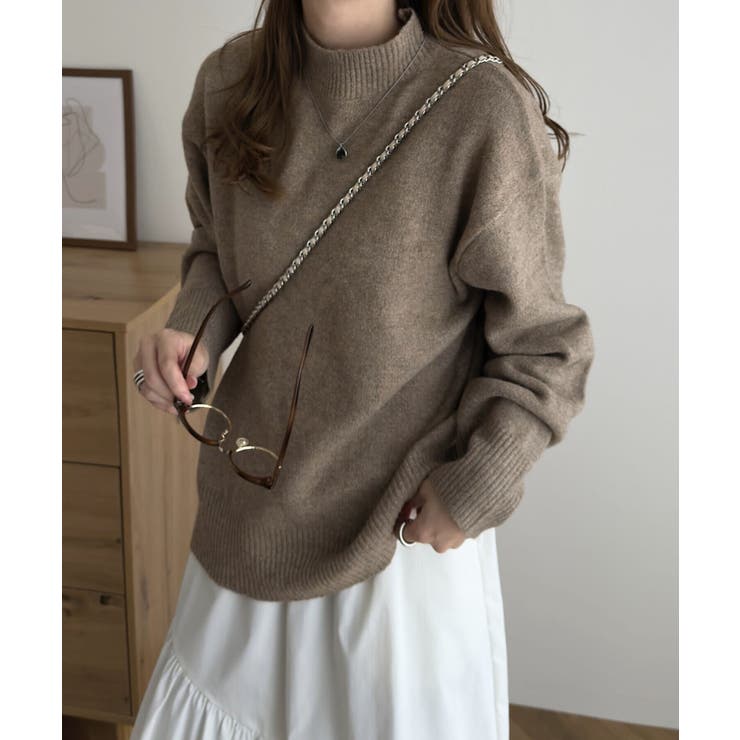 モカ | 洗濯可能 ウォッシャブル Vネック | KOBE LETTUCE