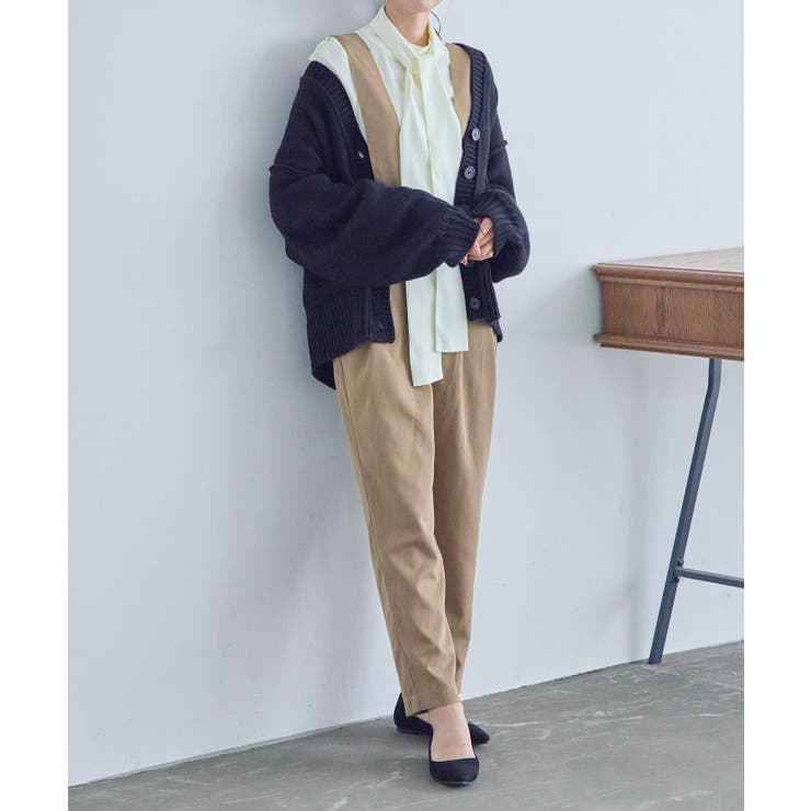 グレージュ | ハイウエストテーパードサロペット［E3140］ | KOBE LETTUCE