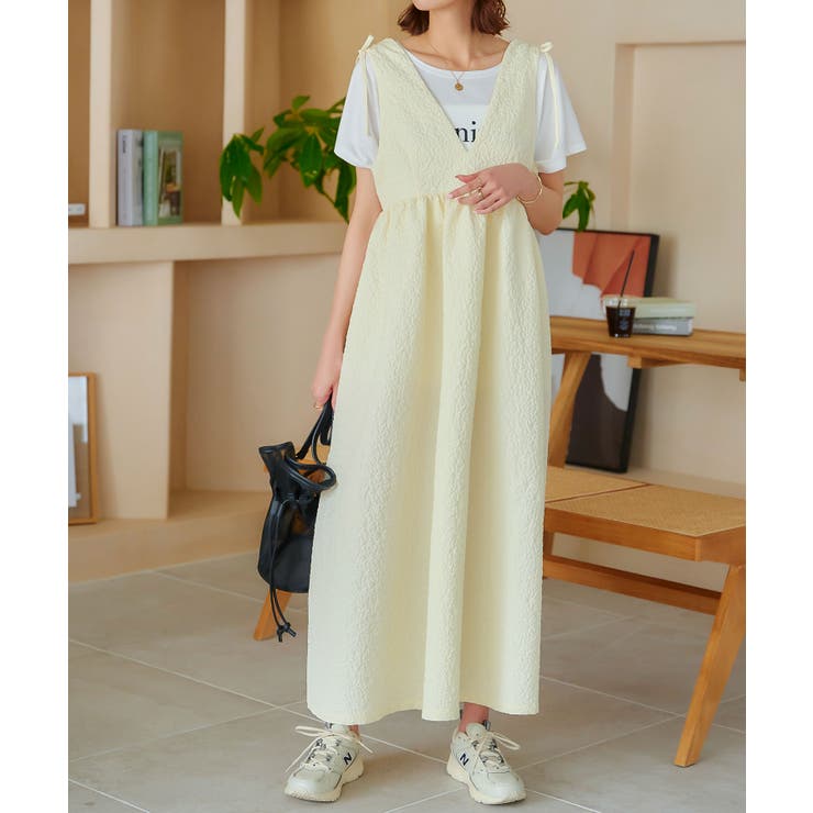 アイボリー | ぽこぽこキャミワンピース［E3177］ | KOBE LETTUCE