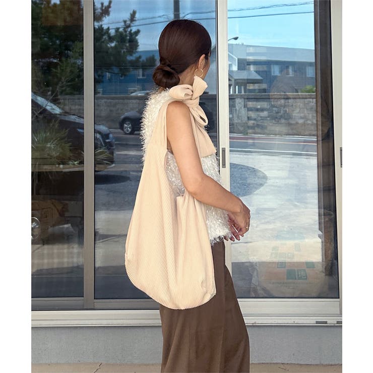 プリーツベージュ | [ yuiさんコラボ ] 選べる2タイプトートバッグ［B1588］ | KOBE LETTUCE