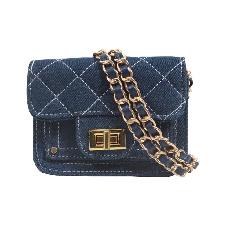 インディゴ | デニムチェーンショルダーバッグ［B1619］ | KOBE LETTUCE